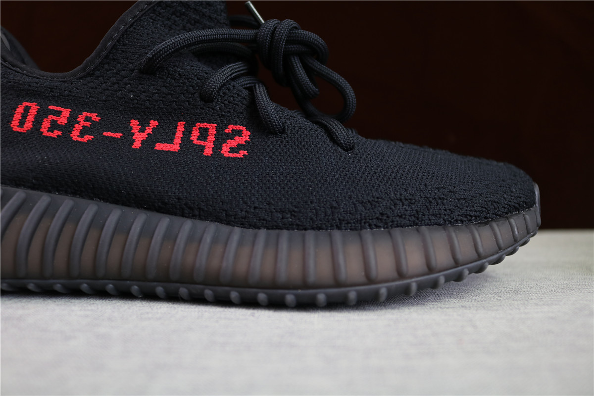 4th Adidas Yeezy 350 V2 Boost Black Red Bred