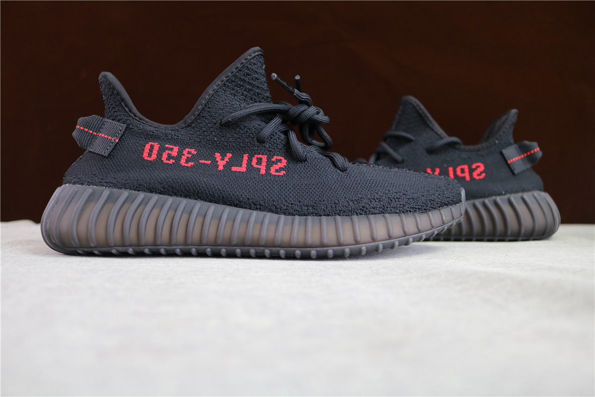 4th Adidas Yeezy 350 V2 Boost Black Red Bred