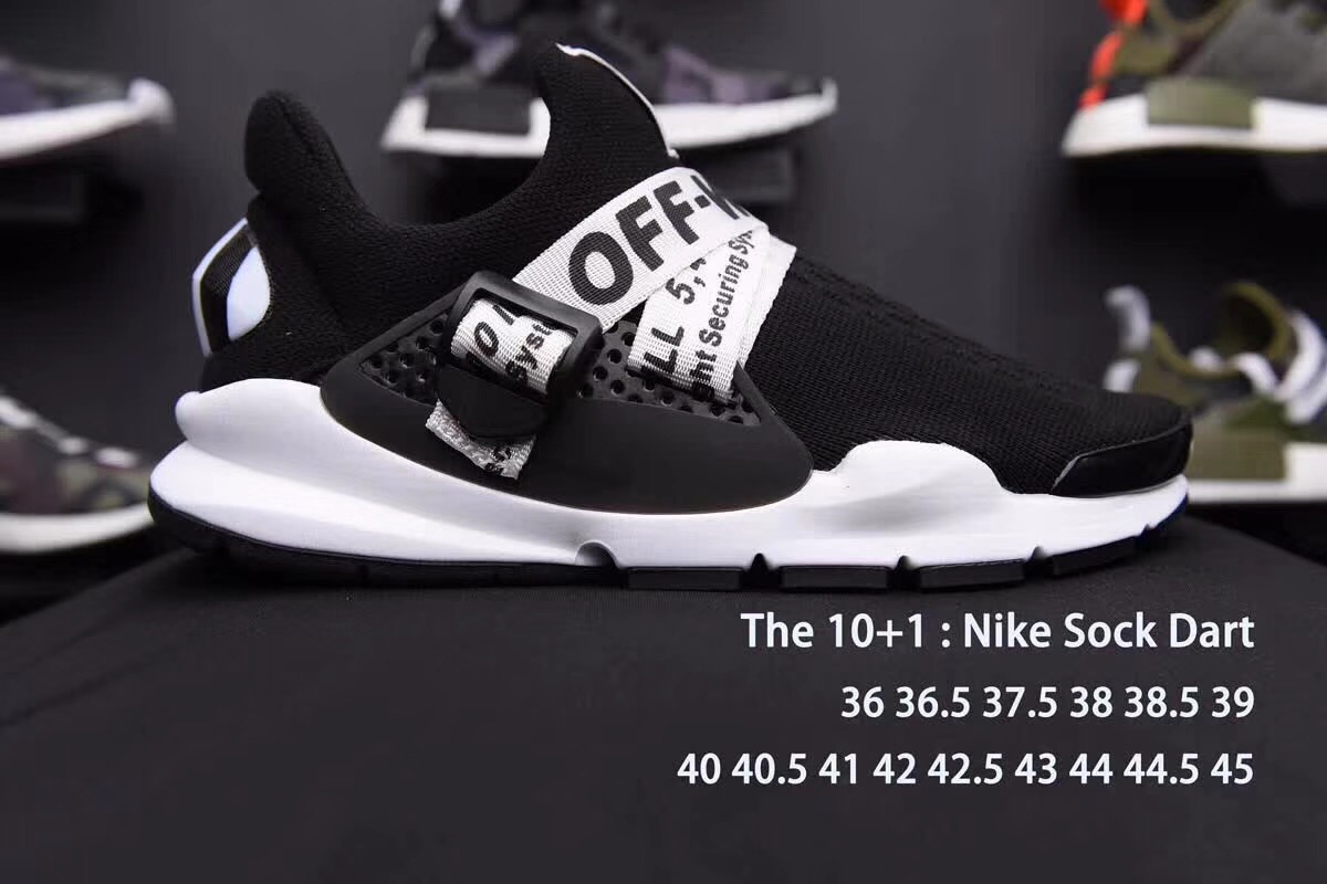 Off-white X Nike La Nike Sock Dart Black White