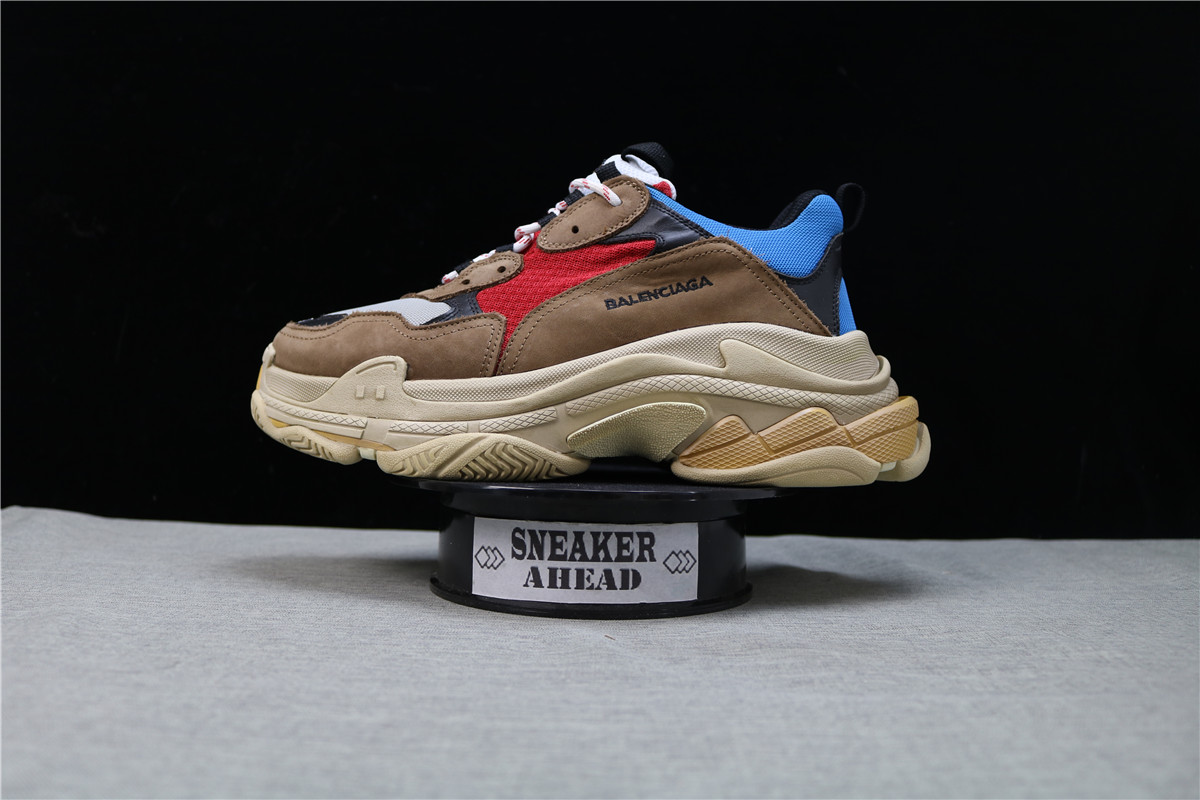 Balenciaga Triple S Grey Red Blue