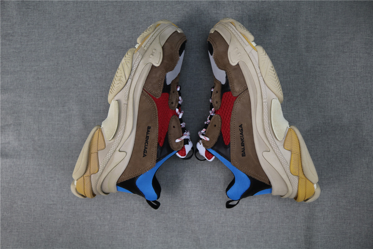 Balenciaga Triple S Grey Red Blue