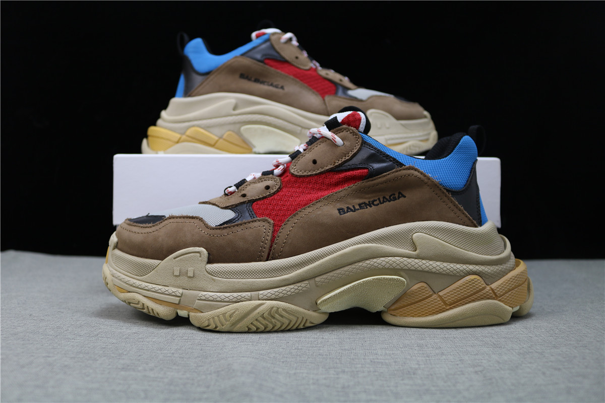 Balenciaga Triple S Grey Red Blue