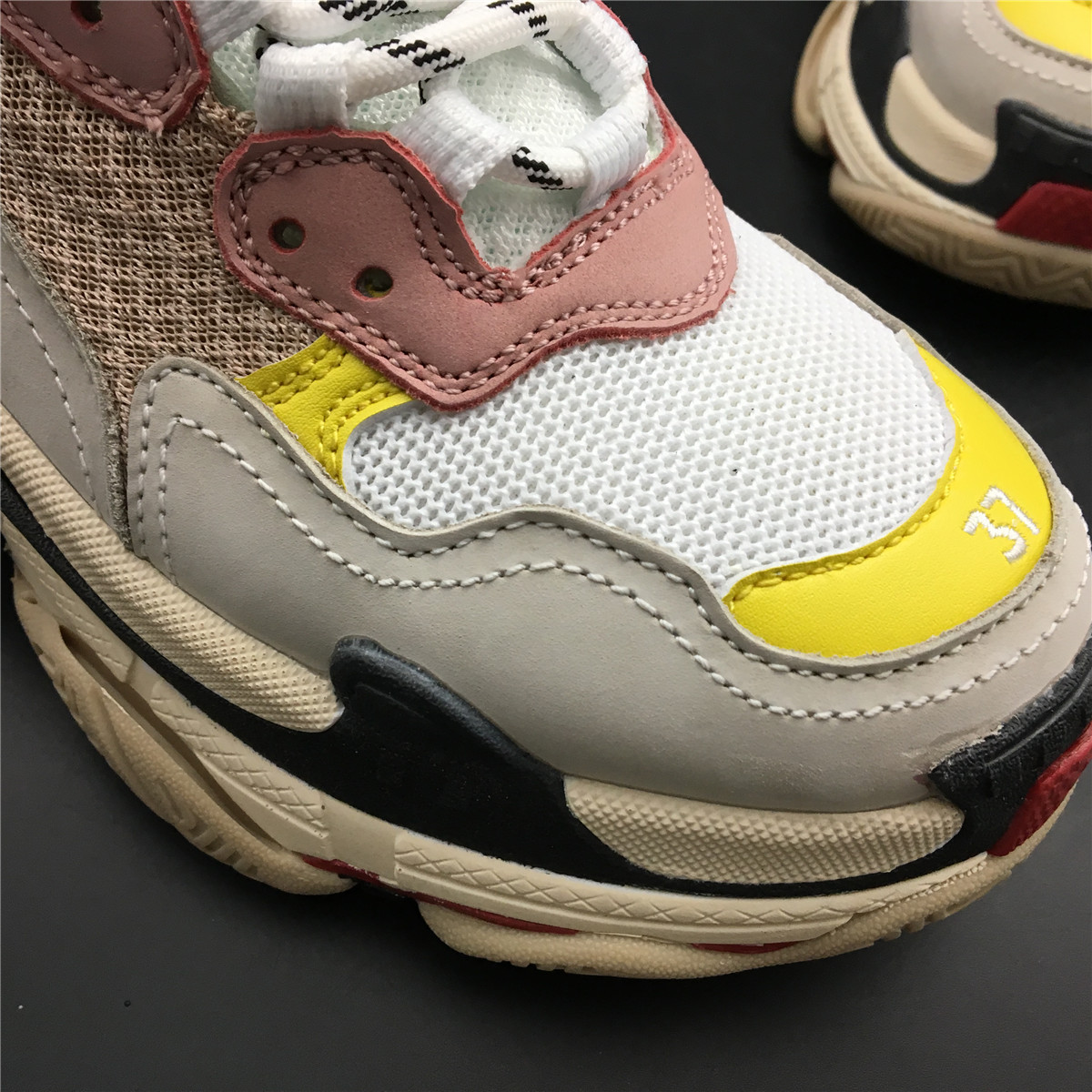 Balenciaga Triple S Cream Yellow Red