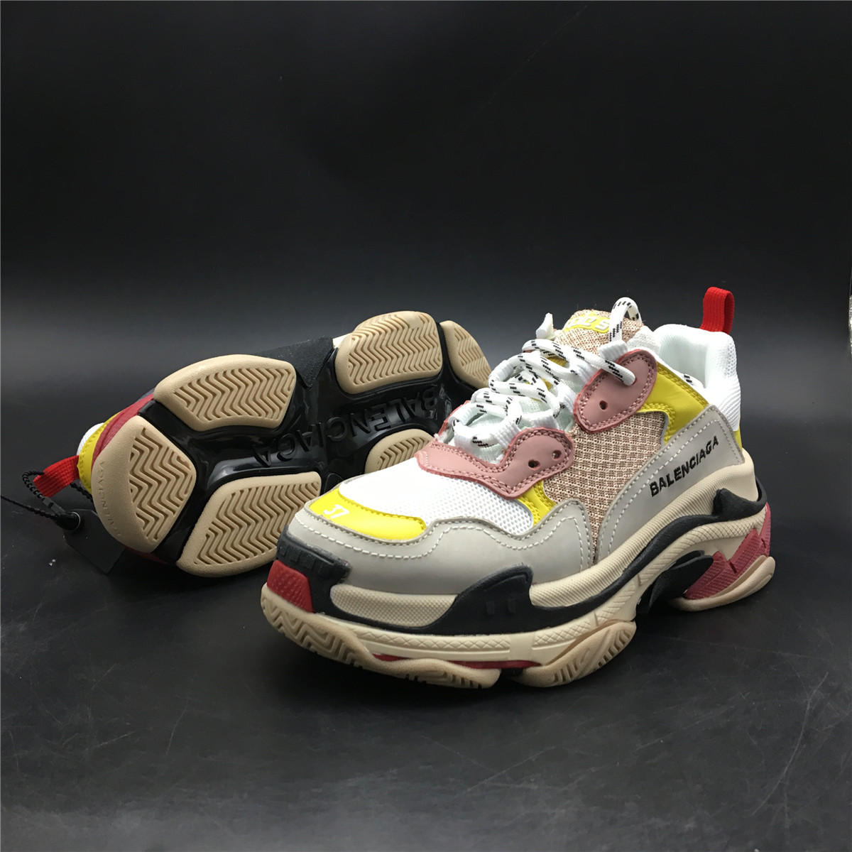 Balenciaga Triple S Cream Yellow Red