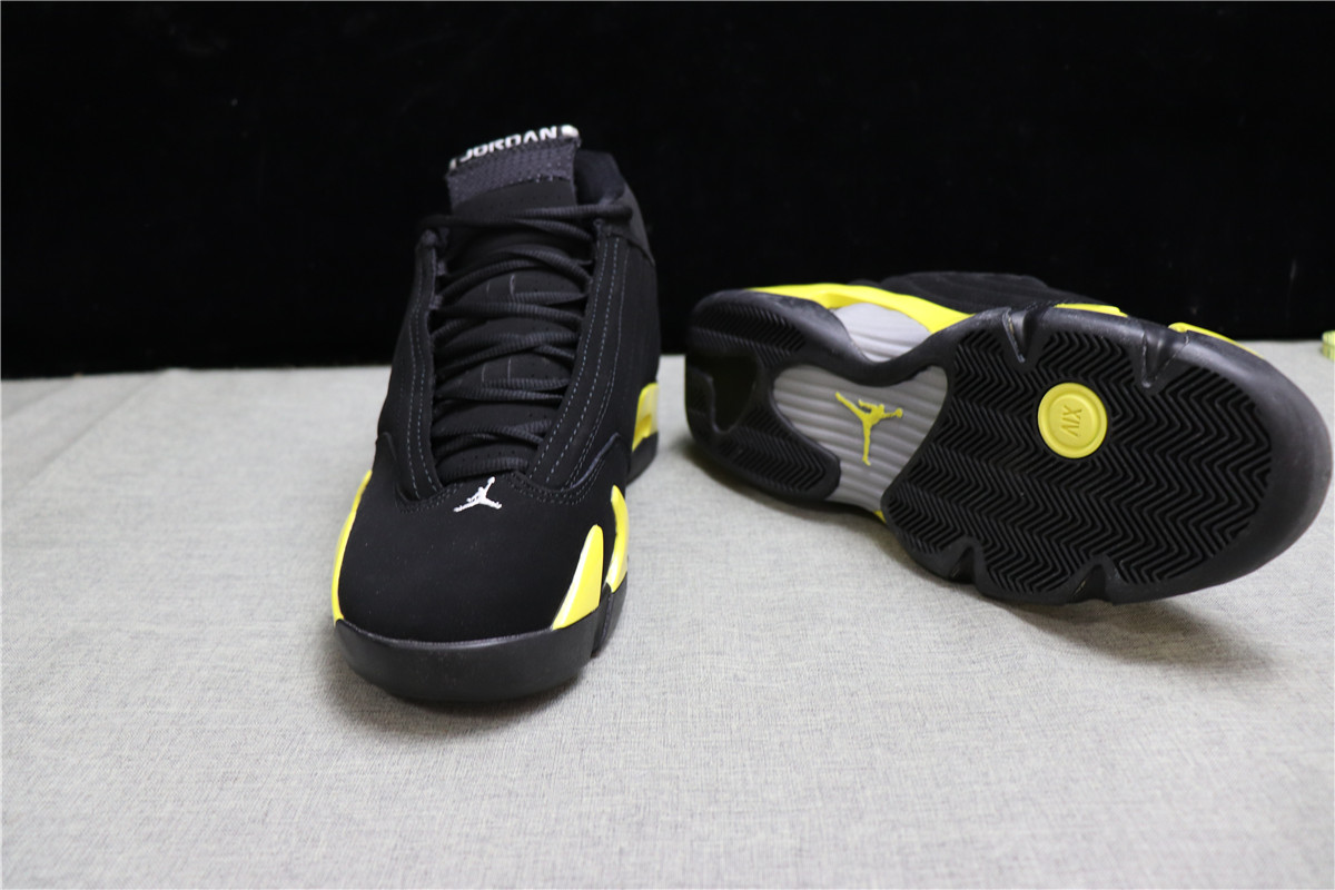 Air Jordan 14 Black Yellow Thunder