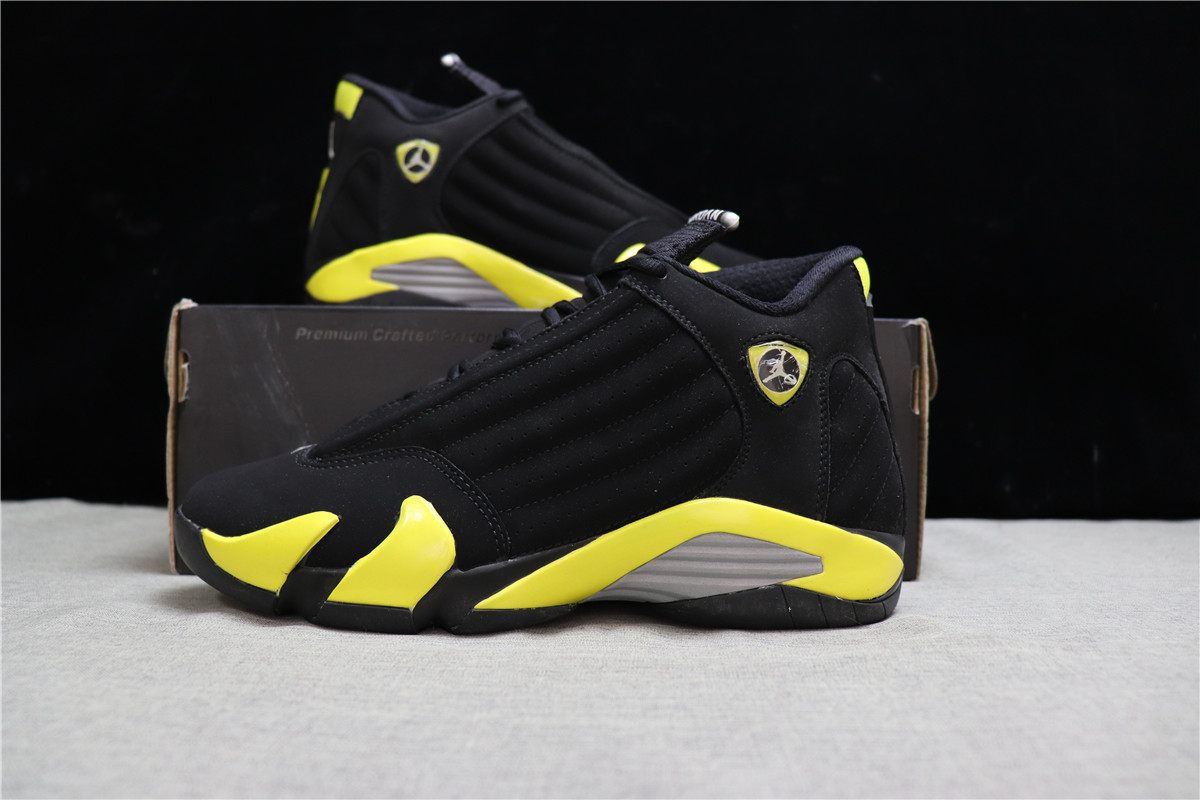 Air Jordan 14 Black Yellow Thunder