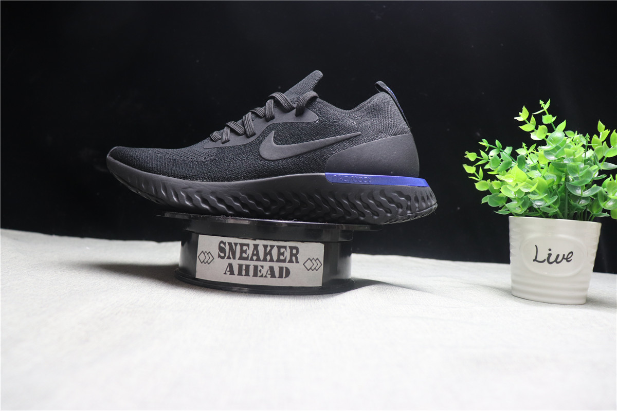 Nike Epic React Flyknit Black Racer Blue