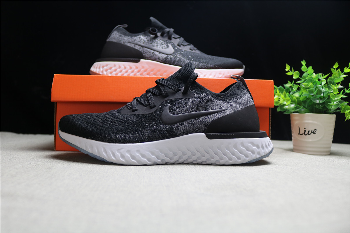 Nike Epic React Flyknit Black Dark Grey