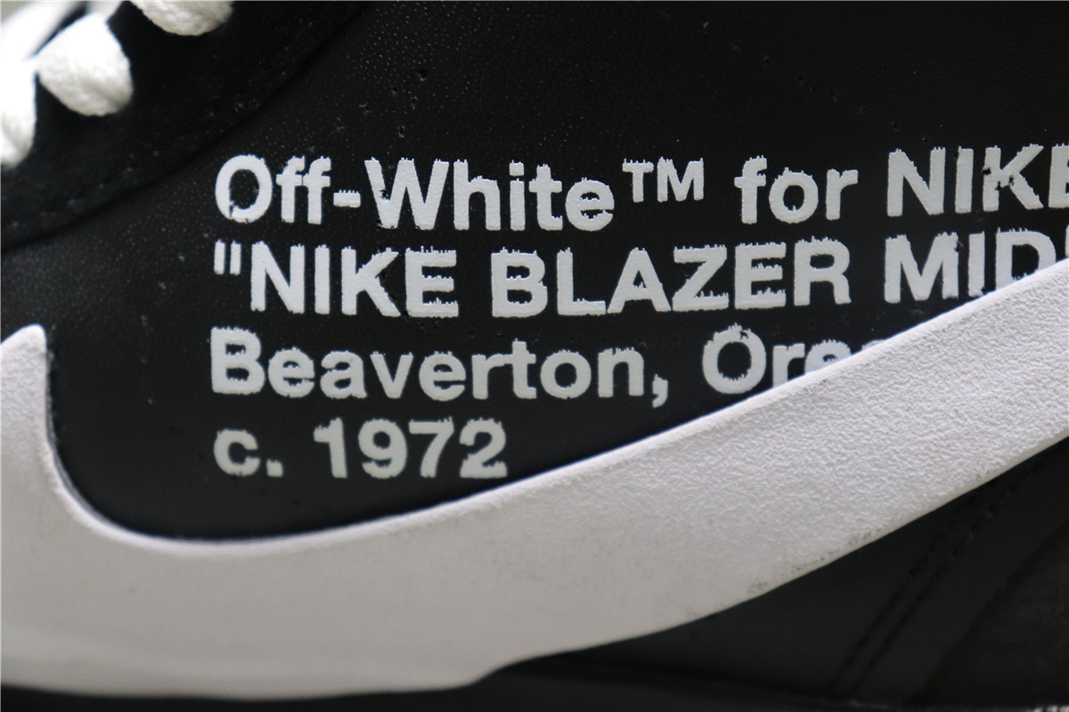 Off-white X Nike Blazer Mid Black