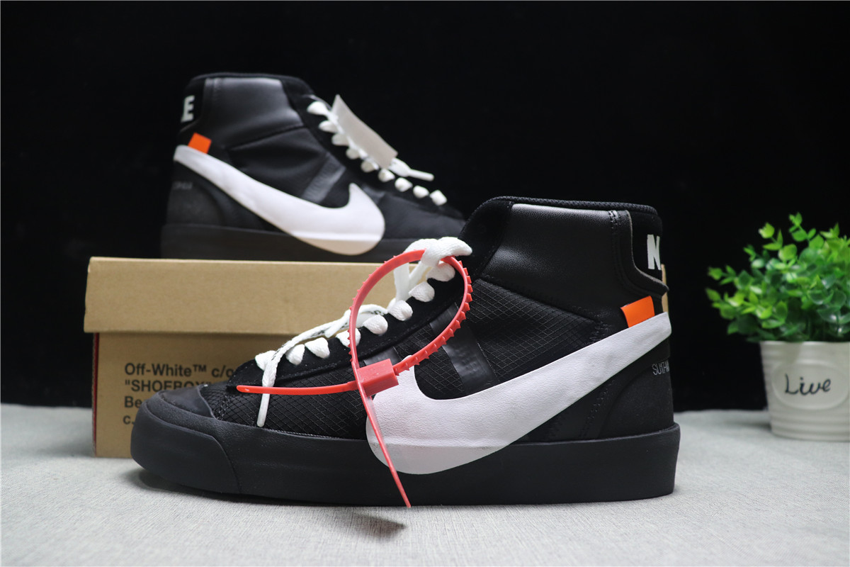 Off-white X Nike Blazer Mid Black