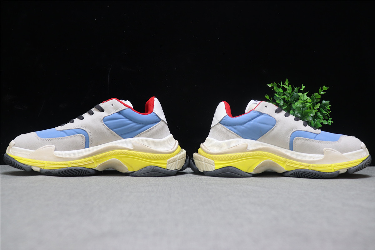 Belenciaga Triple S Blue Grey Yellow