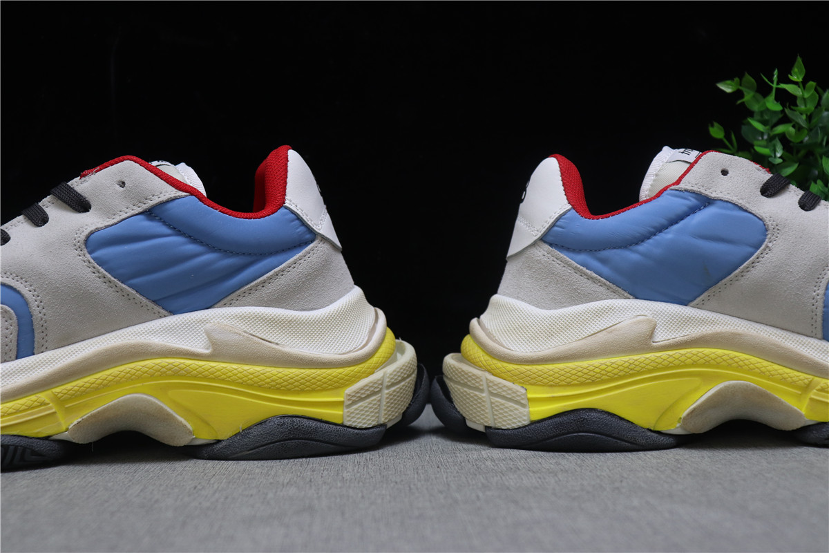 Belenciaga Triple S Blue Grey Yellow