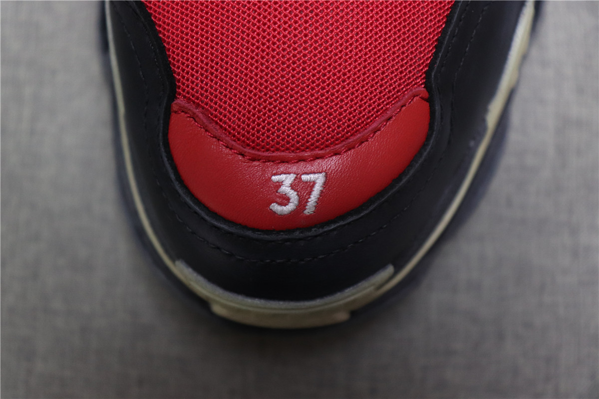 Balenciaga Triple S Red Black (Pre-distressed)