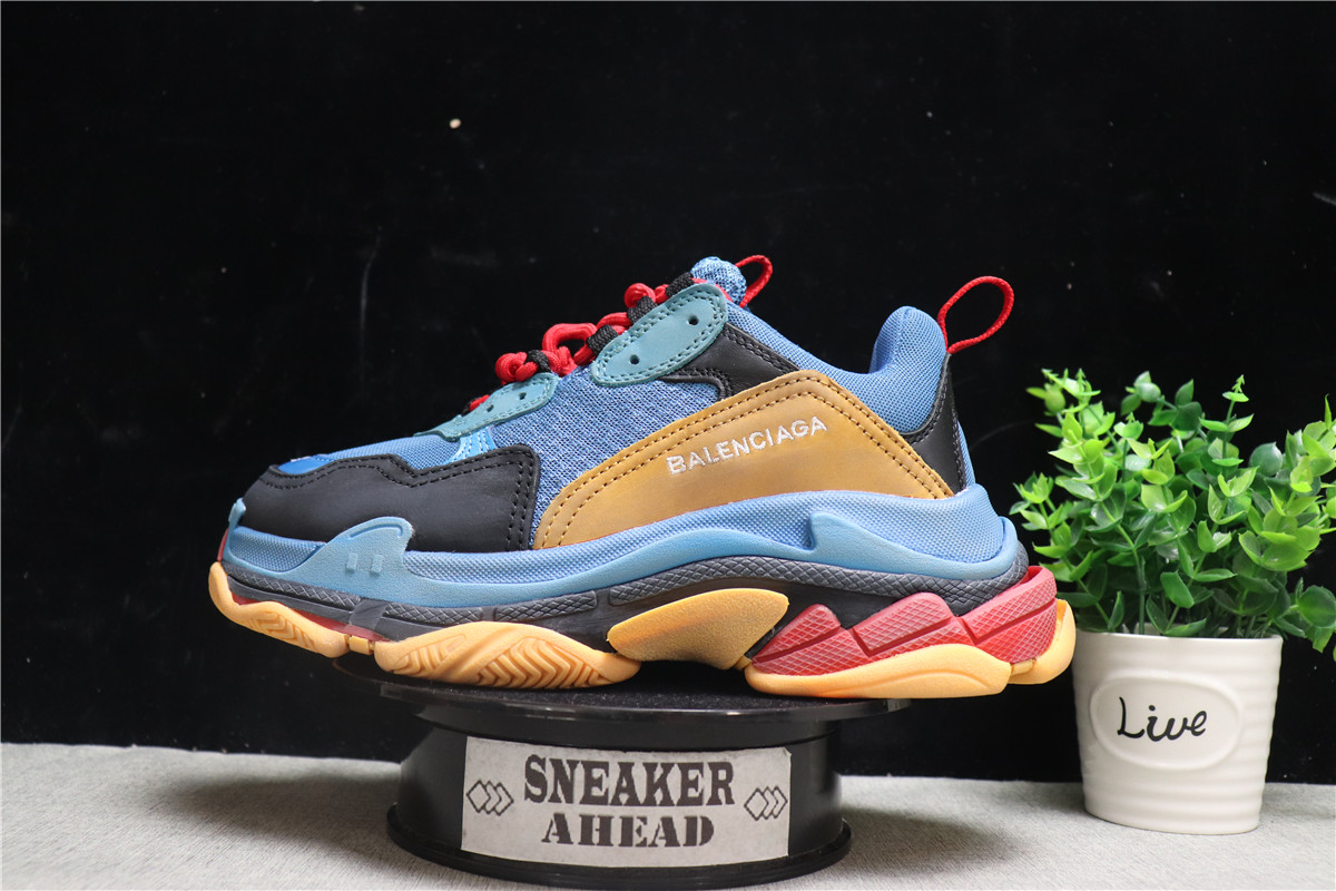 Balenciaga Triple S Blue Red Orange