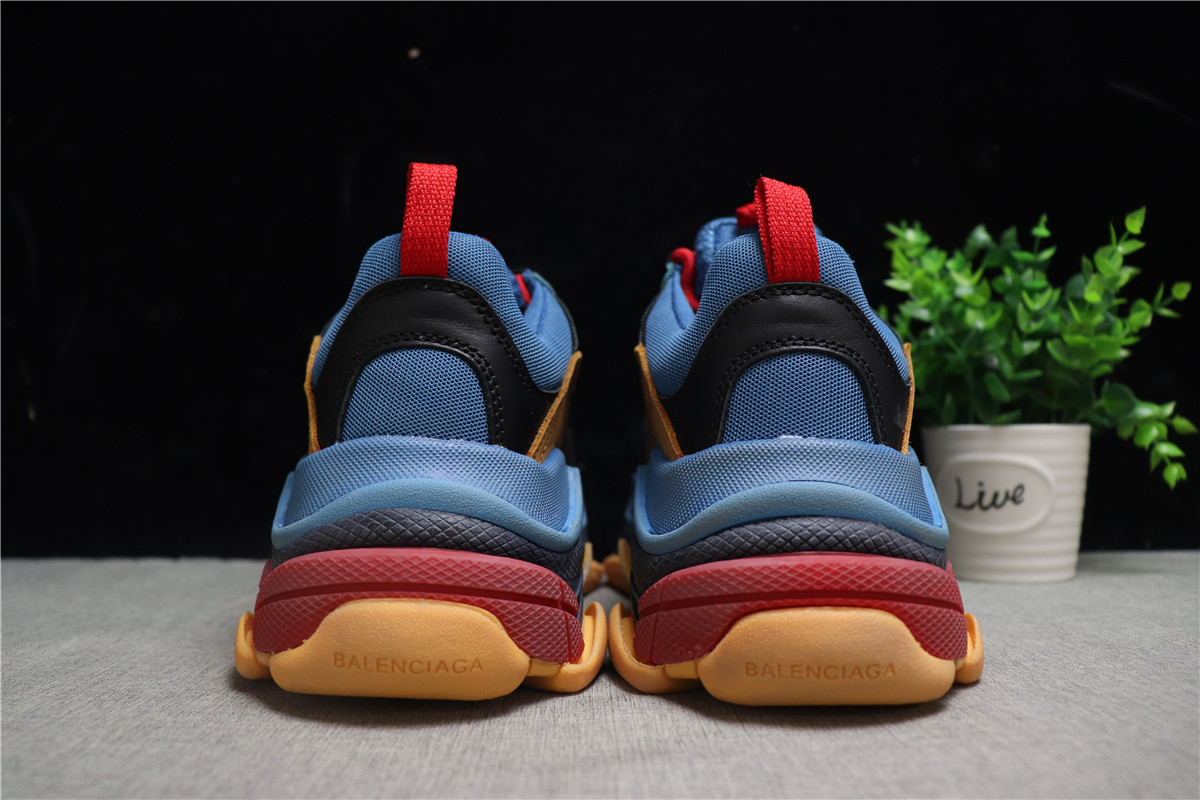 Balenciaga Triple S Blue Red Orange