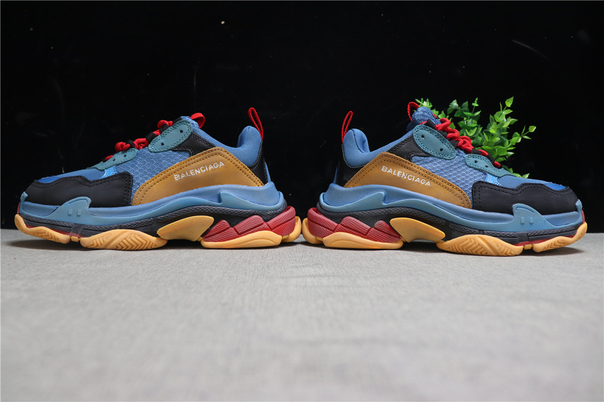 Balenciaga Triple S Blue Red Orange
