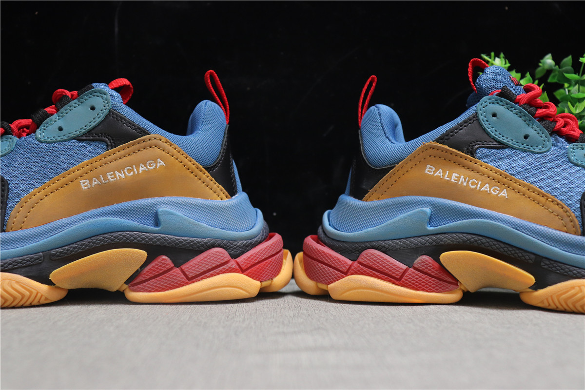 Balenciaga Triple S Blue Red Orange