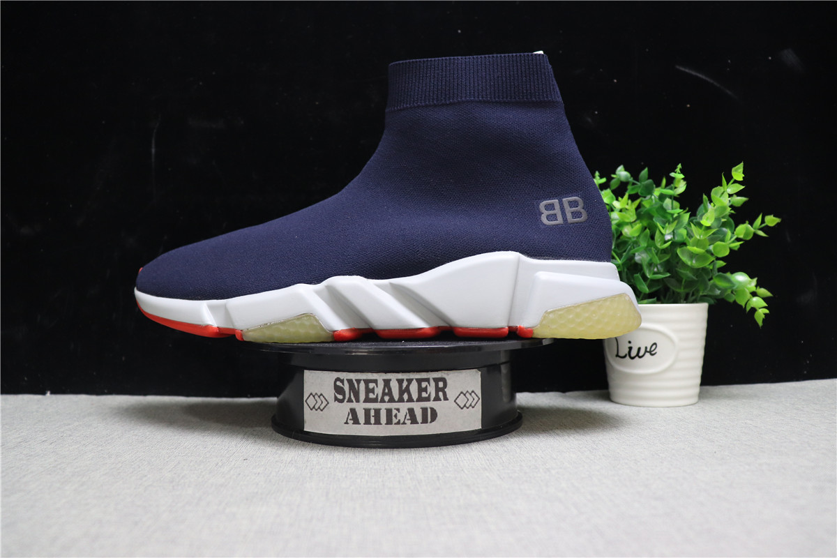 Balenciaga Speed Sock Dark Blue Red