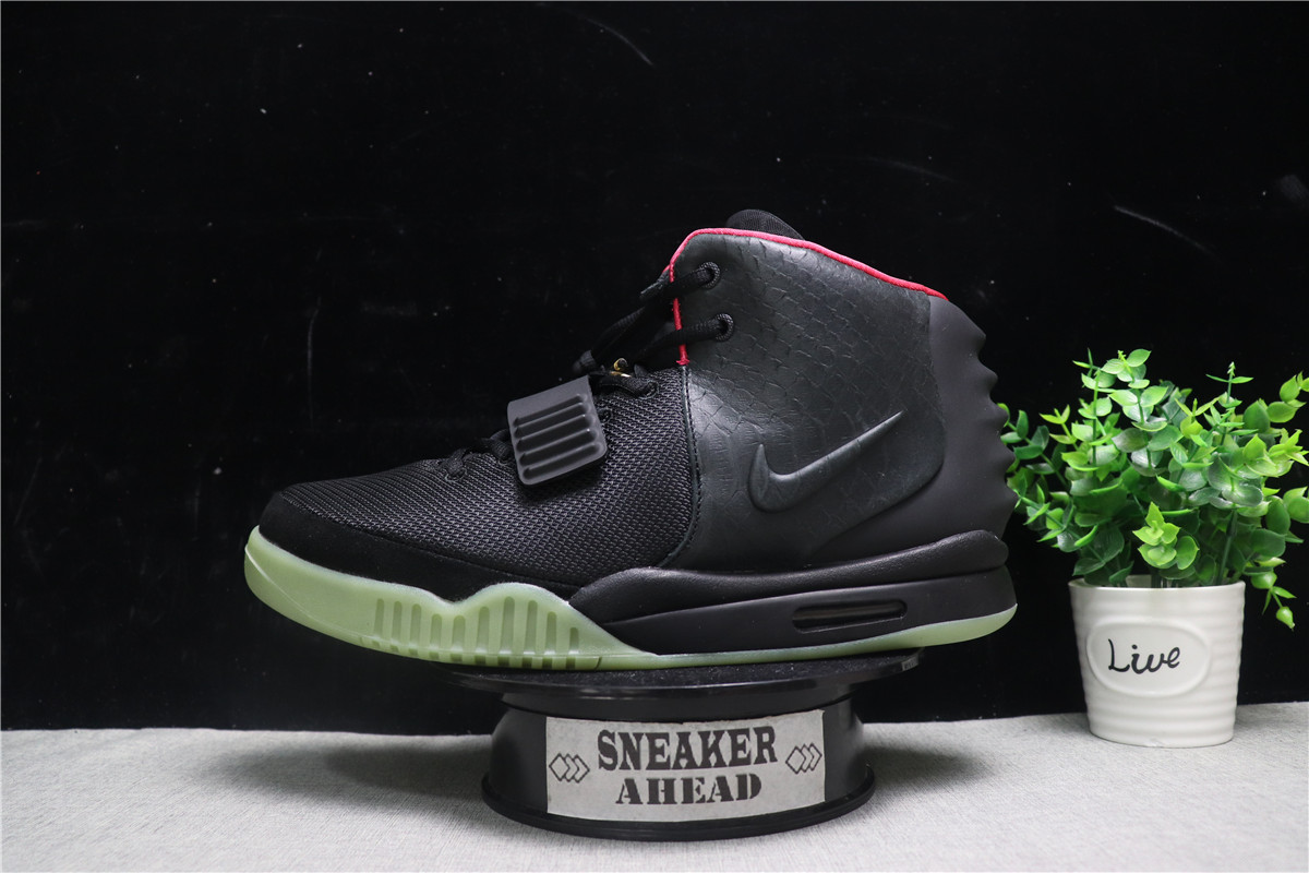 Nike Air Yeezy 2 Black Solar Red