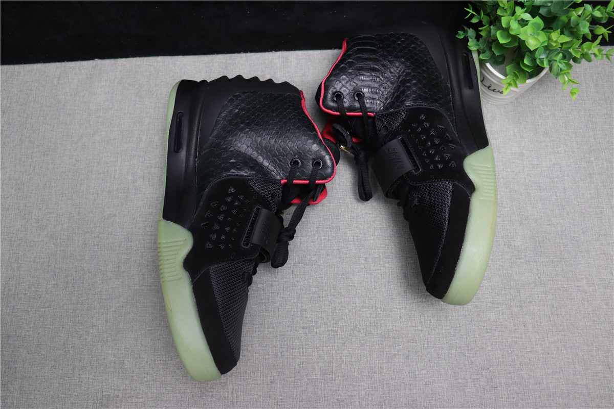 Nike Air Yeezy 2 Black Solar Red