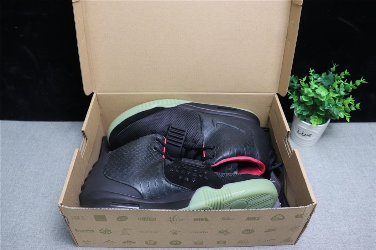 Nike Air Yeezy 2 Black Solar Red