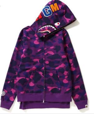 Color Camo Sharp Long Zip Hoodies