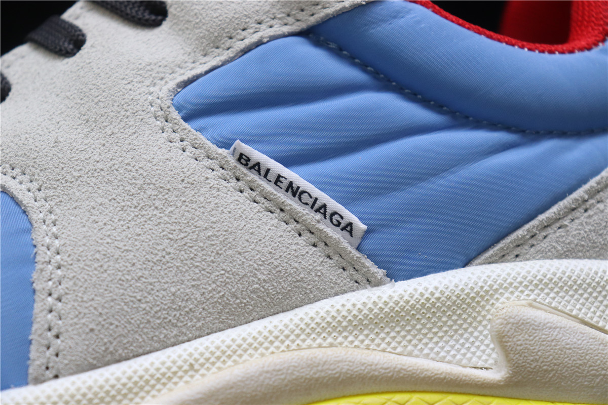 Belenciaga Triple S Blue Grey Yellow