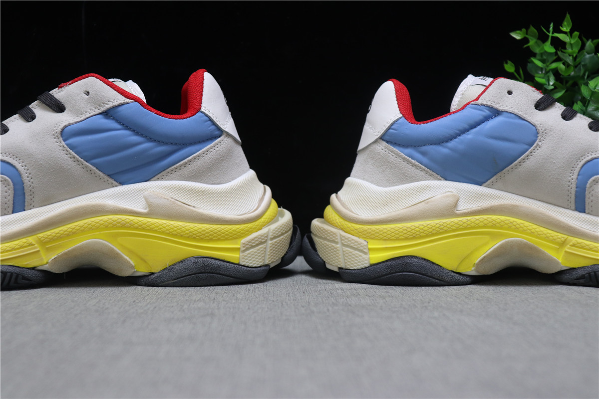 Belenciaga Triple S Blue Grey Yellow