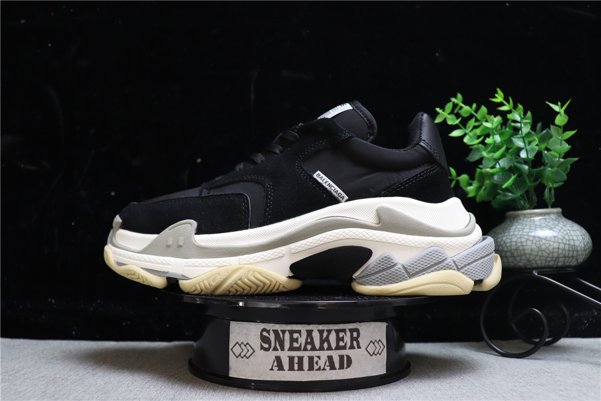 Balenciaga Triple S Trainer Sneakers Black White Grey