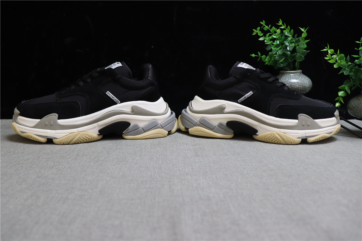 Balenciaga Triple S Trainer Sneakers Black White Grey