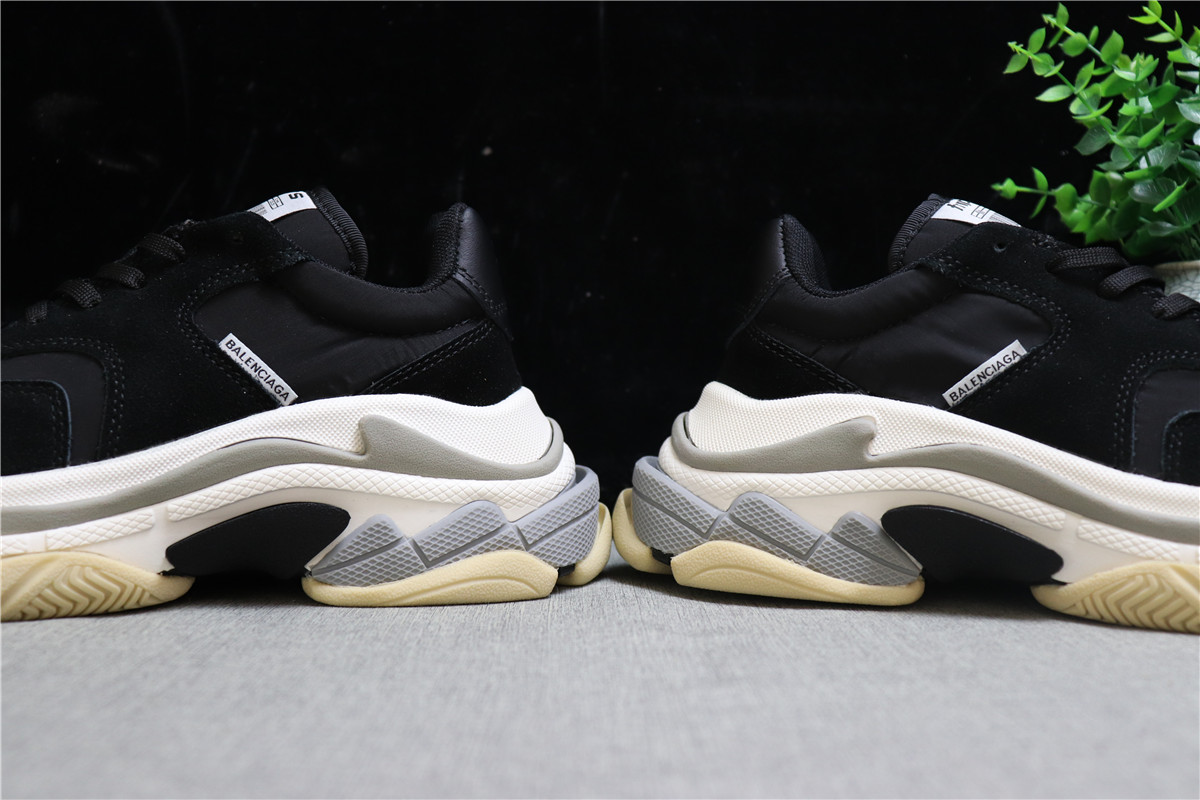 Balenciaga Triple S Trainer Sneakers Black White Grey