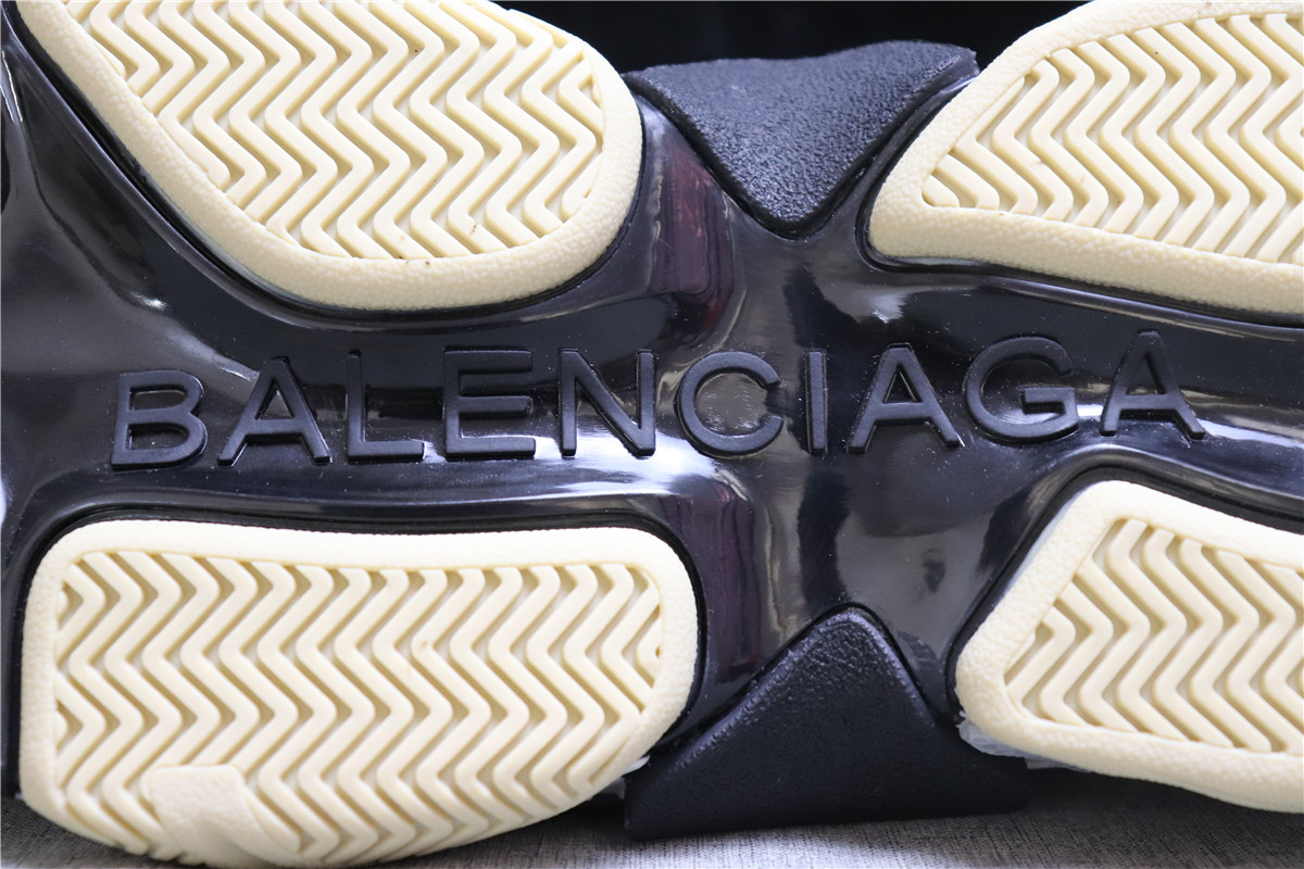 Balenciaga Triple S Trainer Sneakers Black White Grey