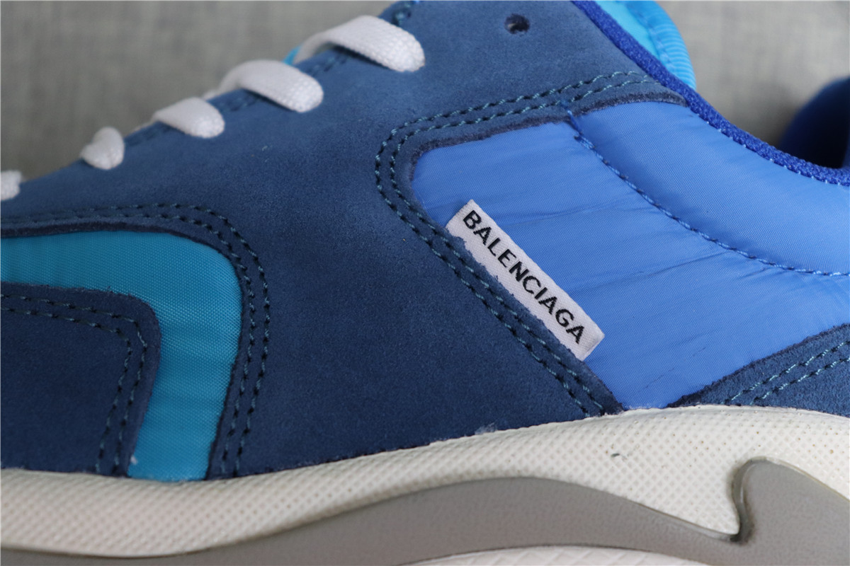 Balenciaga Triple S Trainer Sneakers Blue Orange