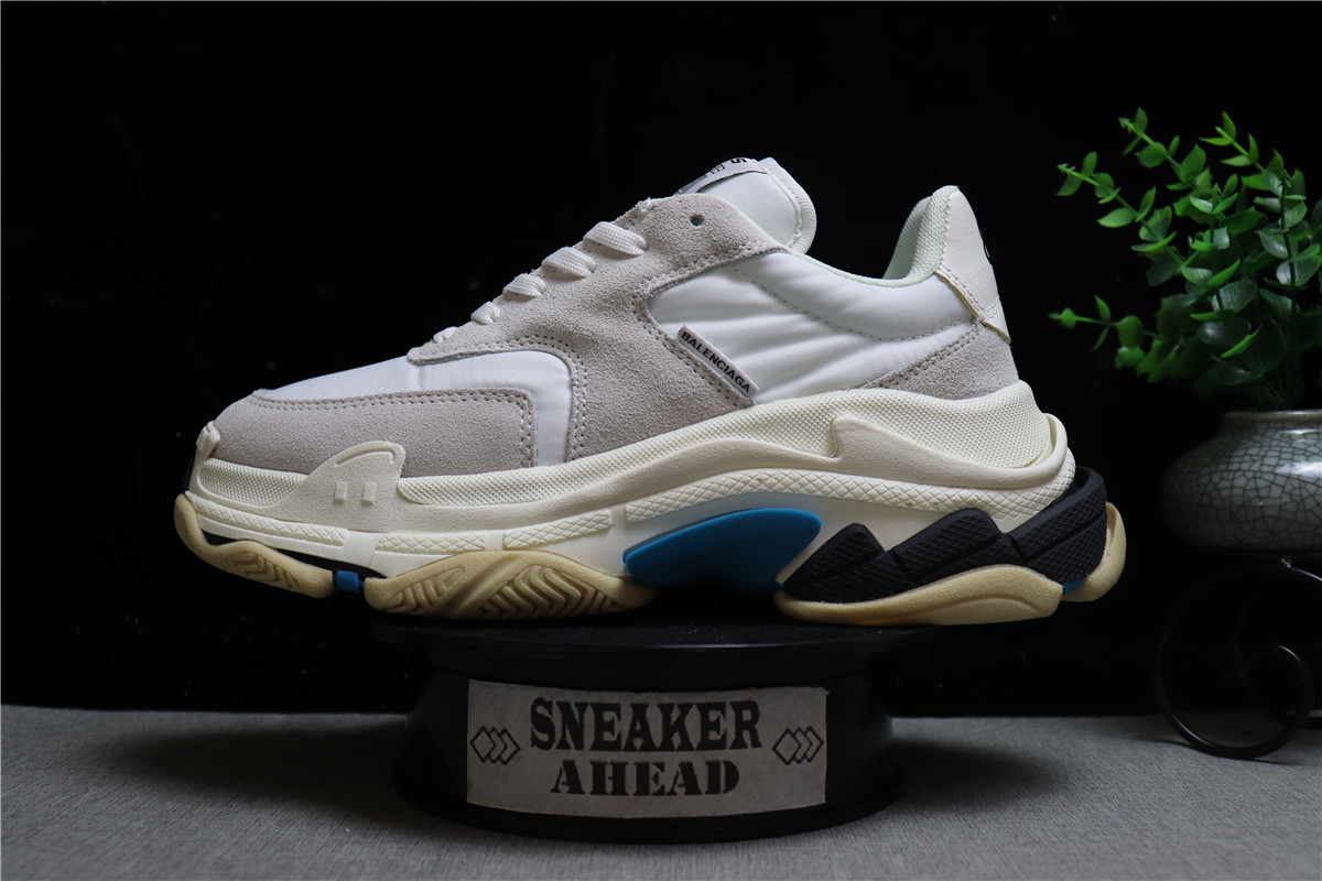 Balenciaga Triple S White Suede