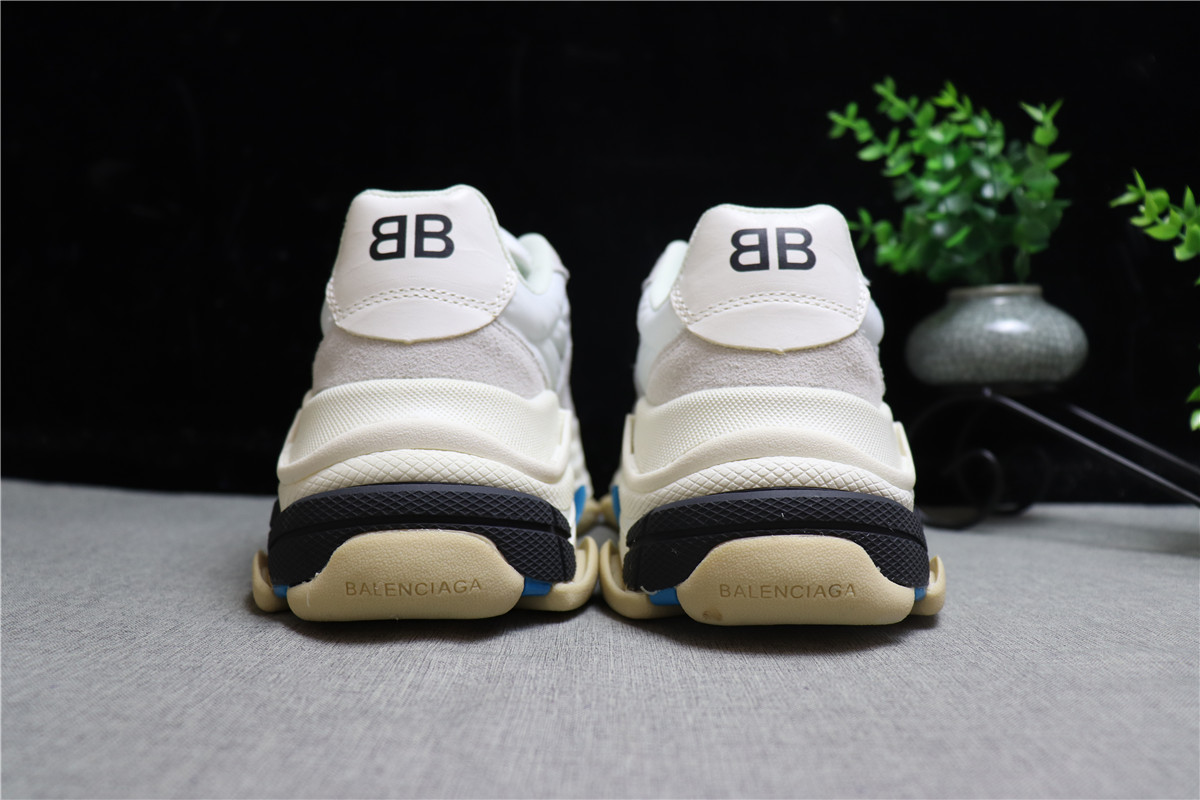 Balenciaga Triple S White Suede