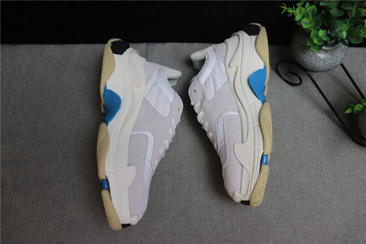 Balenciaga Triple S White Suede