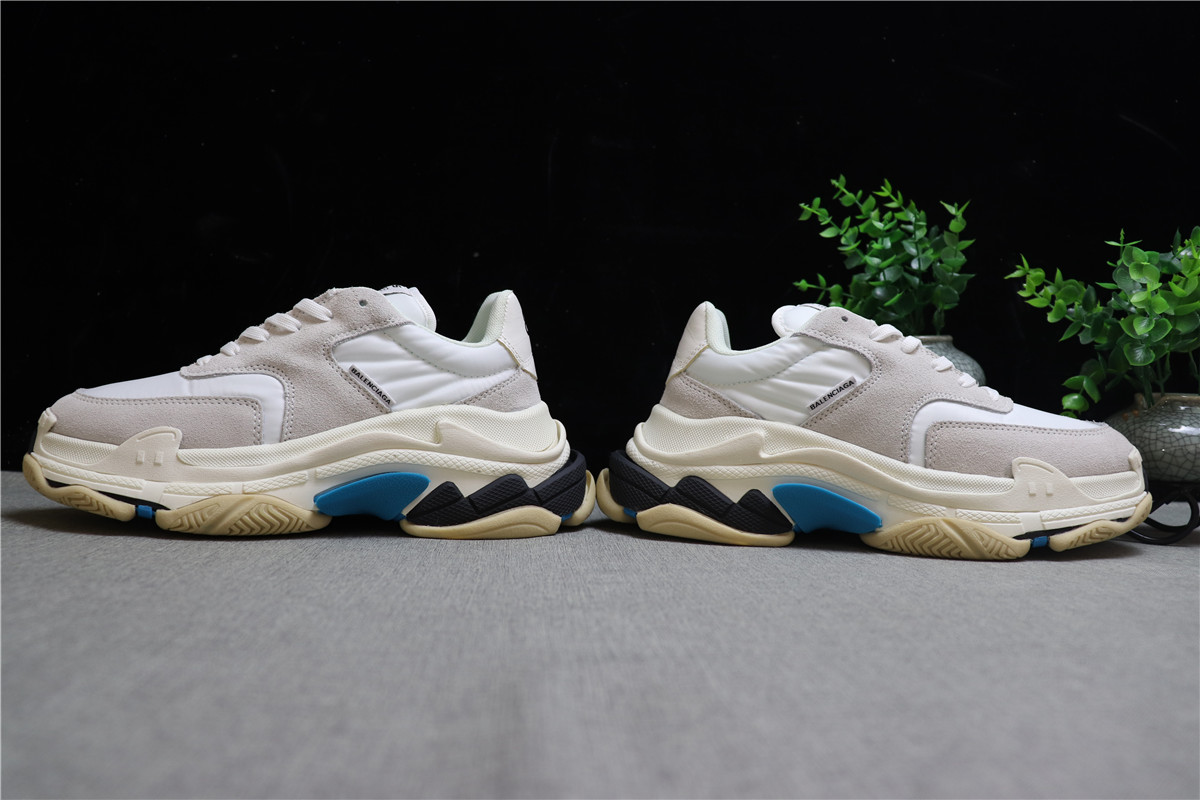 Balenciaga Triple S White Suede