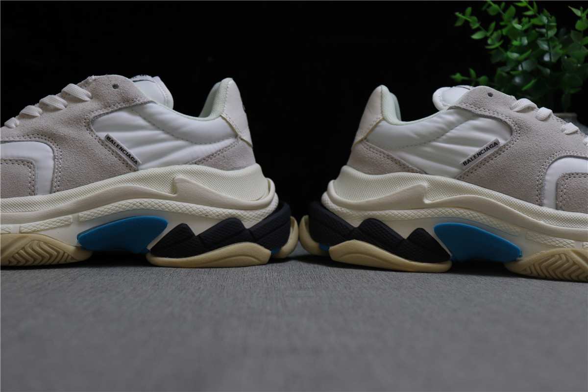 Balenciaga Triple S White Suede