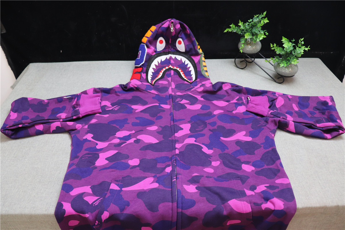 Color Camo Sharp Long Zip Hoodies