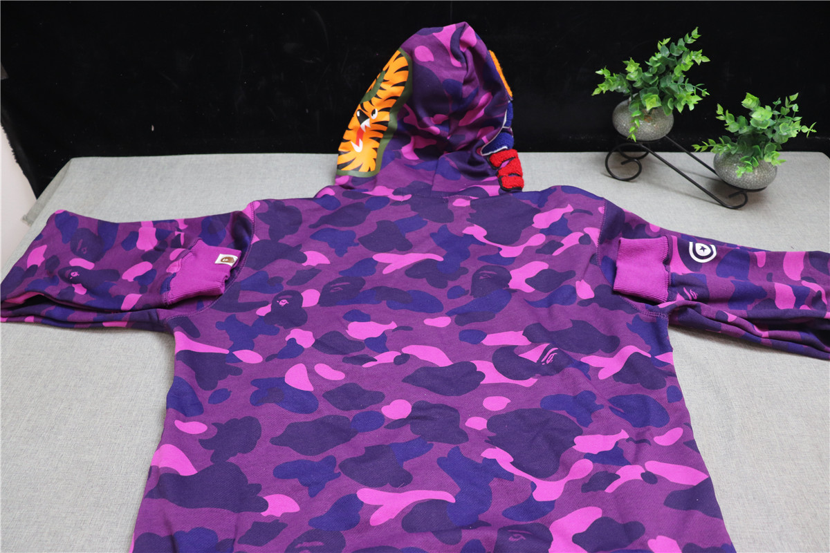 Color Camo Sharp Long Zip Hoodies