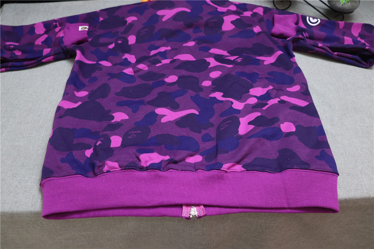 Color Camo Sharp Long Zip Hoodies