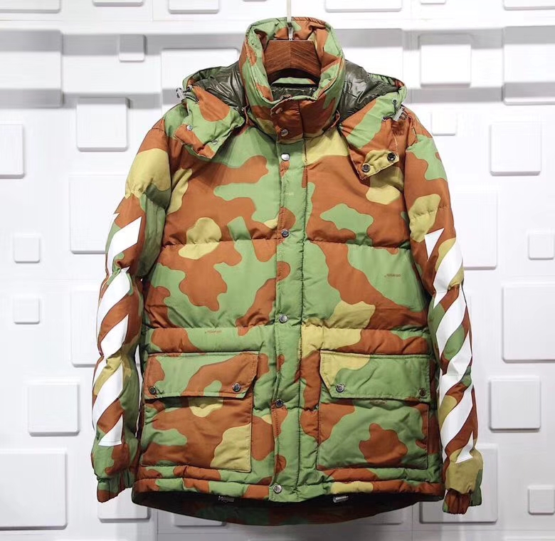Off White Camouflage Coat