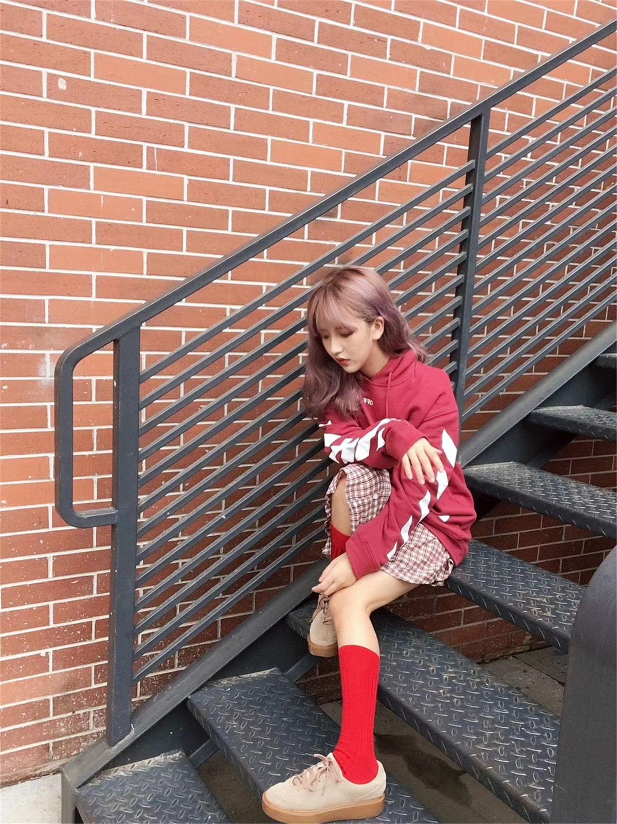 Off White 17fw Hoodie Red