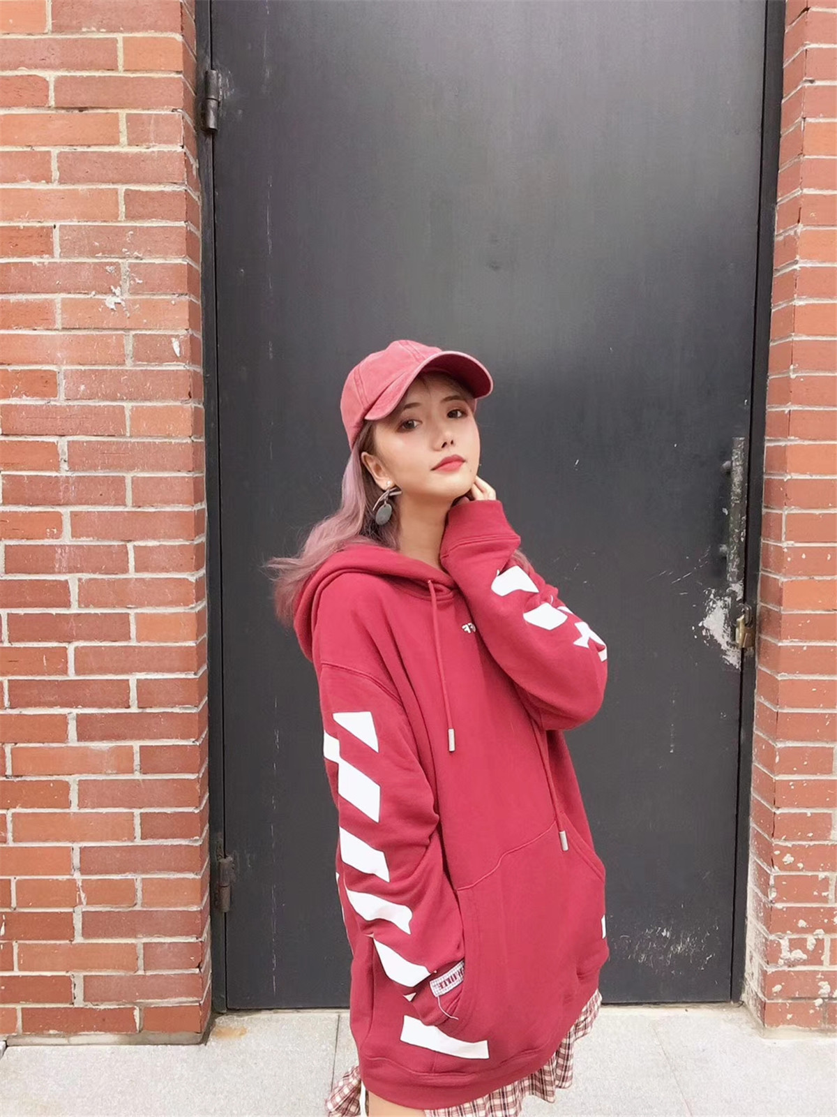 Off White 17fw Hoodie Red