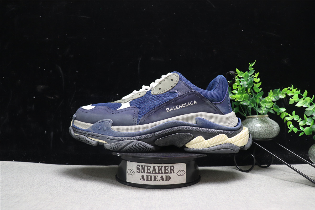 Balenciaga Blue/Purple Triple S Trainer Sneakers