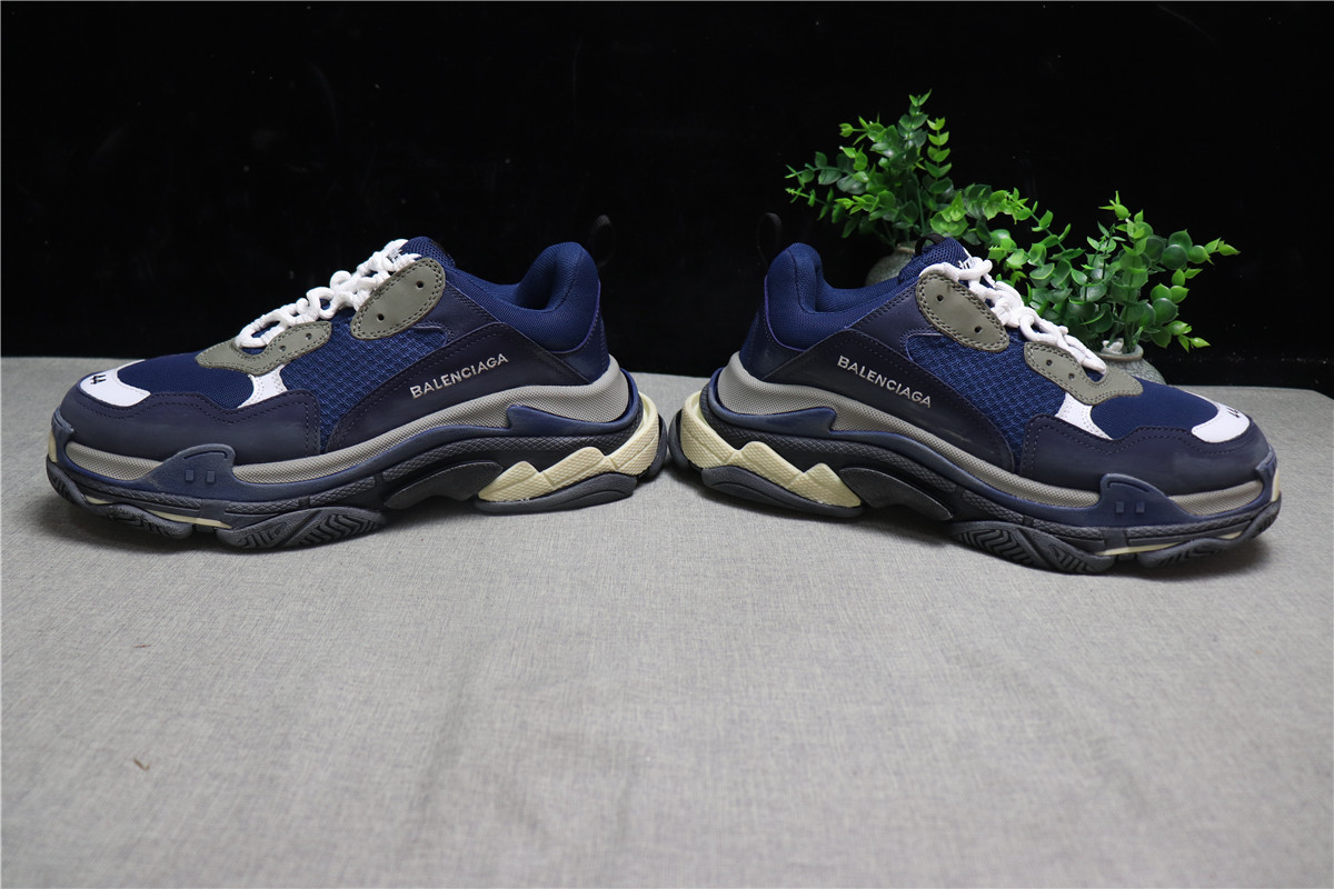 Balenciaga Blue/Purple Triple S Trainer Sneakers
