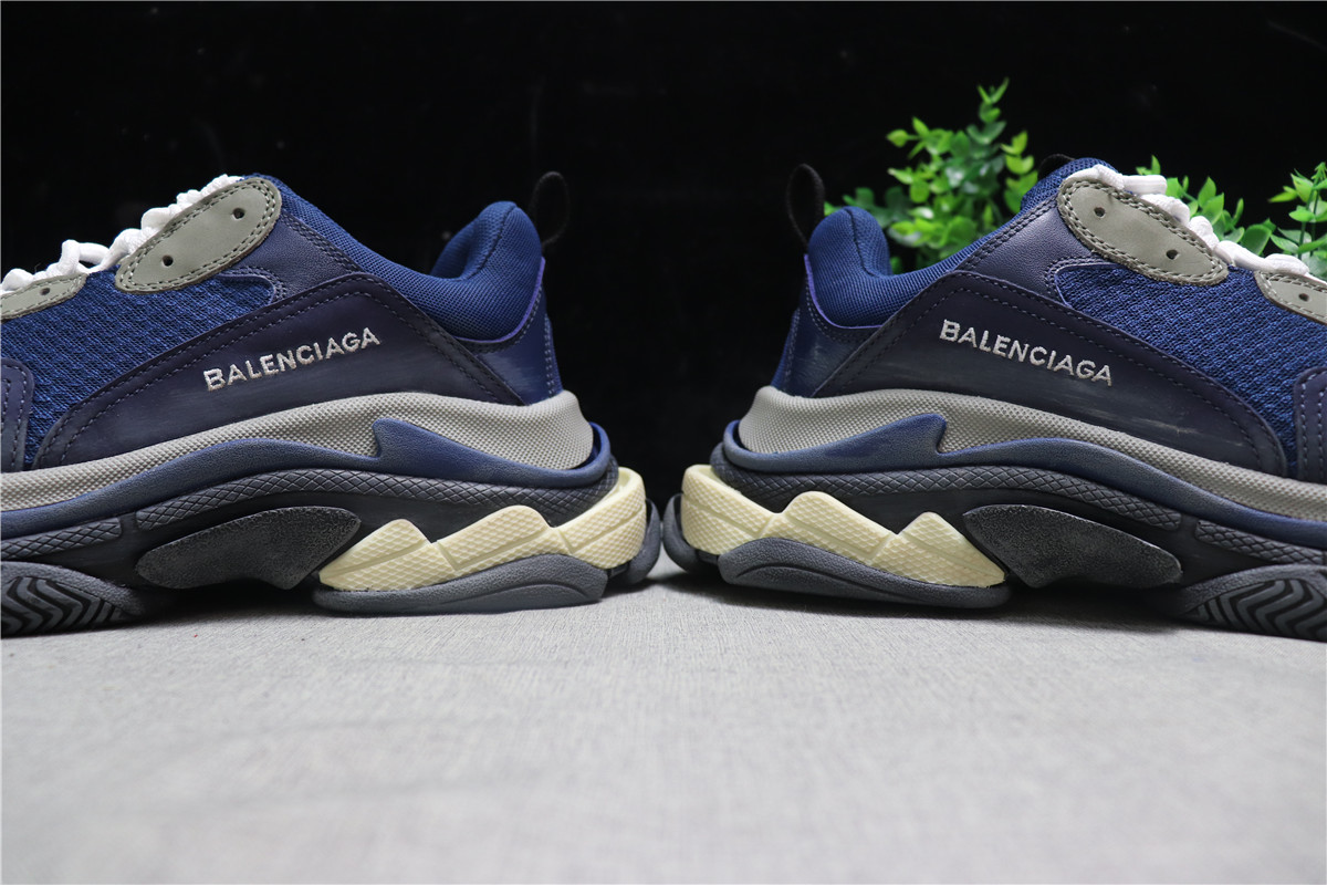 Balenciaga Blue/Purple Triple S Trainer Sneakers