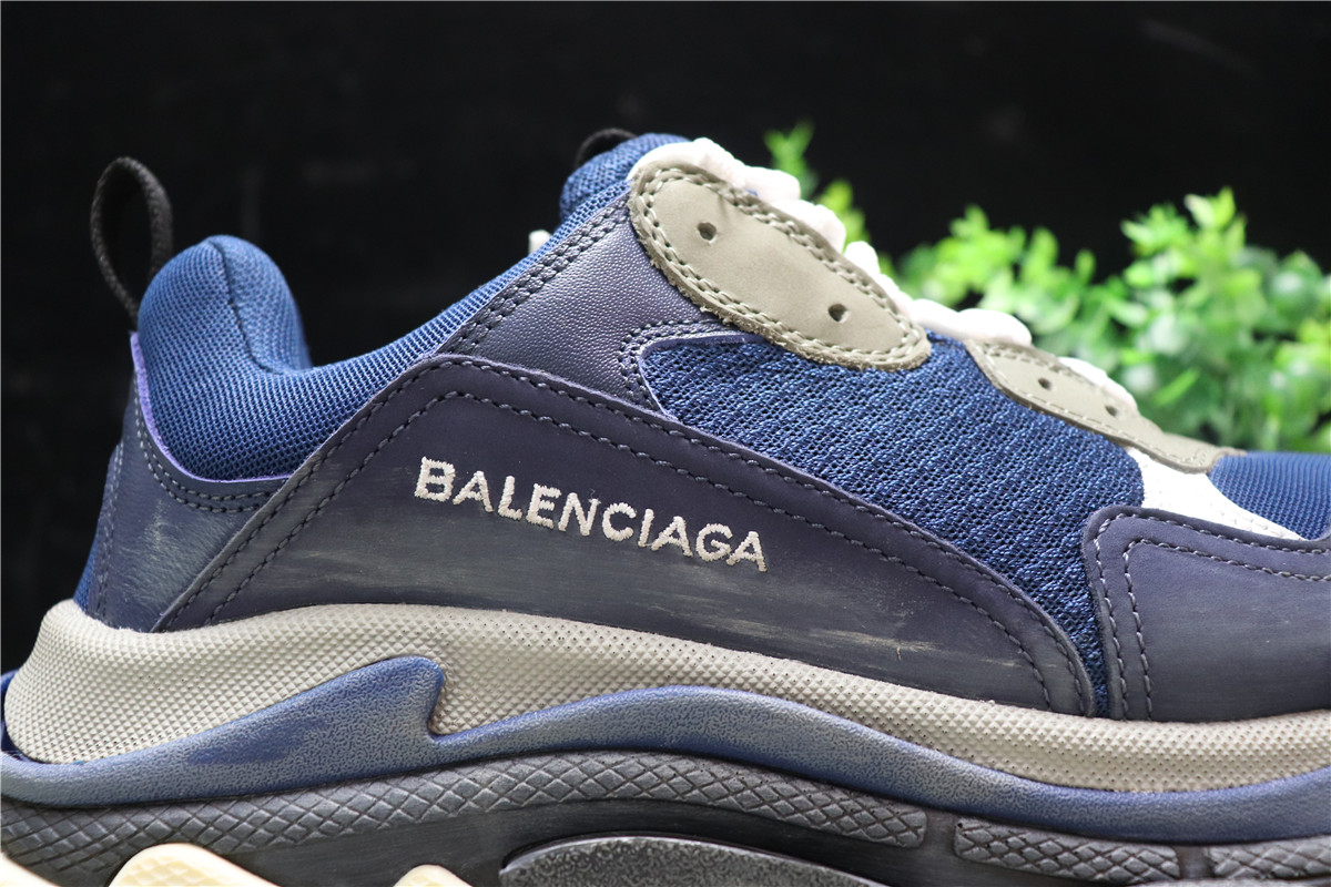 Balenciaga Blue/Purple Triple S Trainer Sneakers
