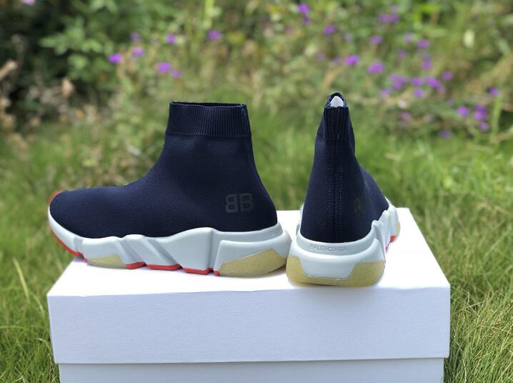 Balenciaga Speed Sock Dark Blue Red