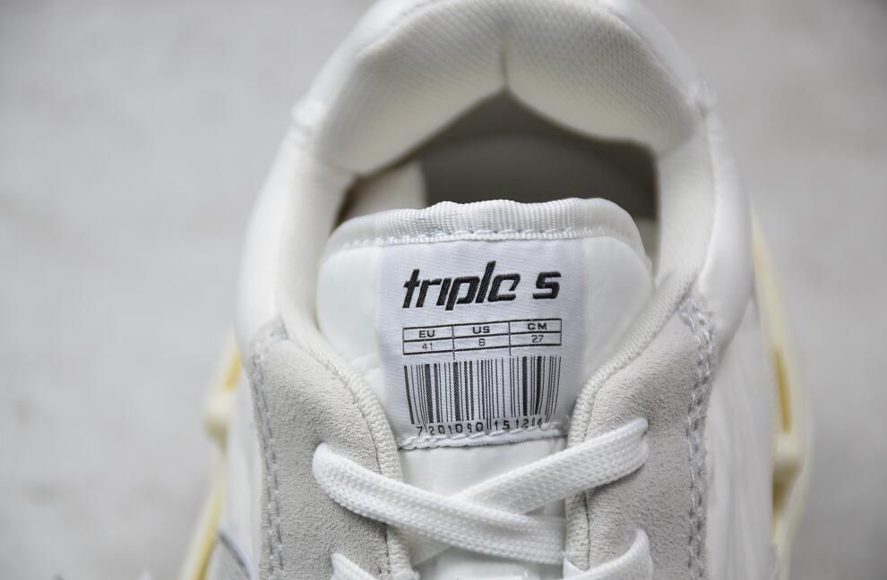 Belenciag Triple S White Ecru